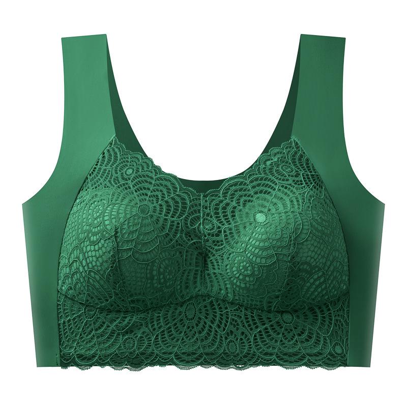 Кружевной пуш-ап бюстгальтер для сна большого размера - без косточек, тонкий и сексуальный жилет