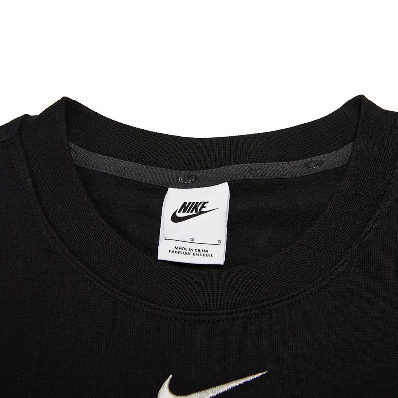 Nike Повседневная спортивная флисовая толстовка с круглым вырезом и длинными рукавами, мужские топы, черные DM5461-010