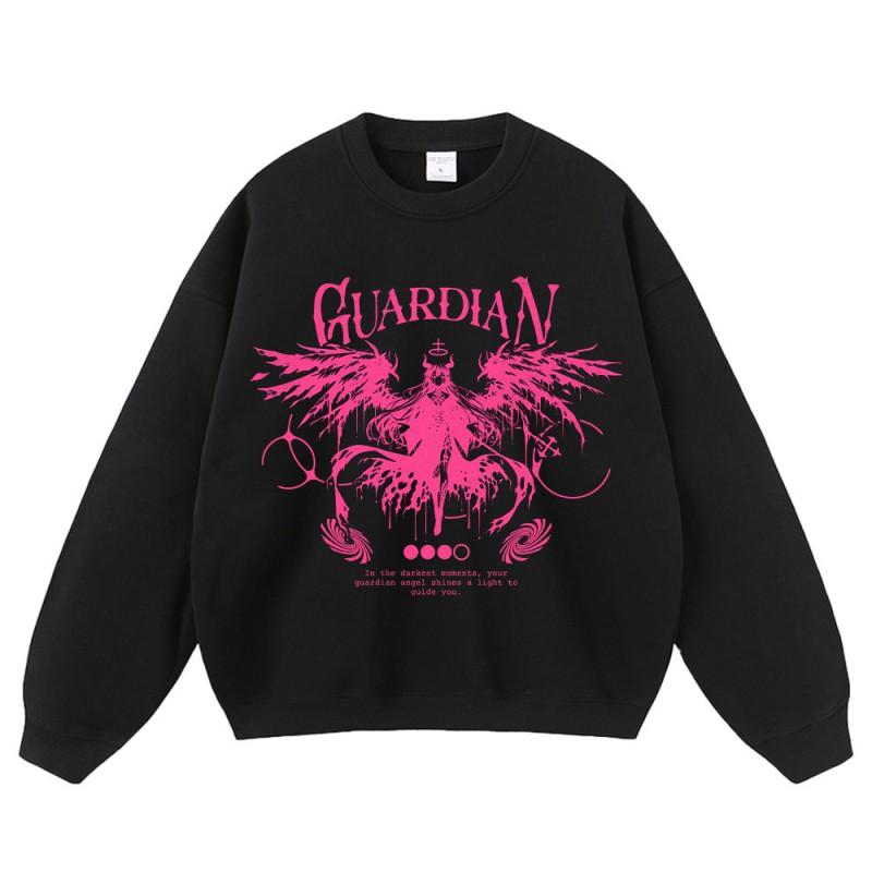 Oversized Streetwear Hoodie Men Cotton Graphic Print Loose Fit Winter Casual Sweatshirt