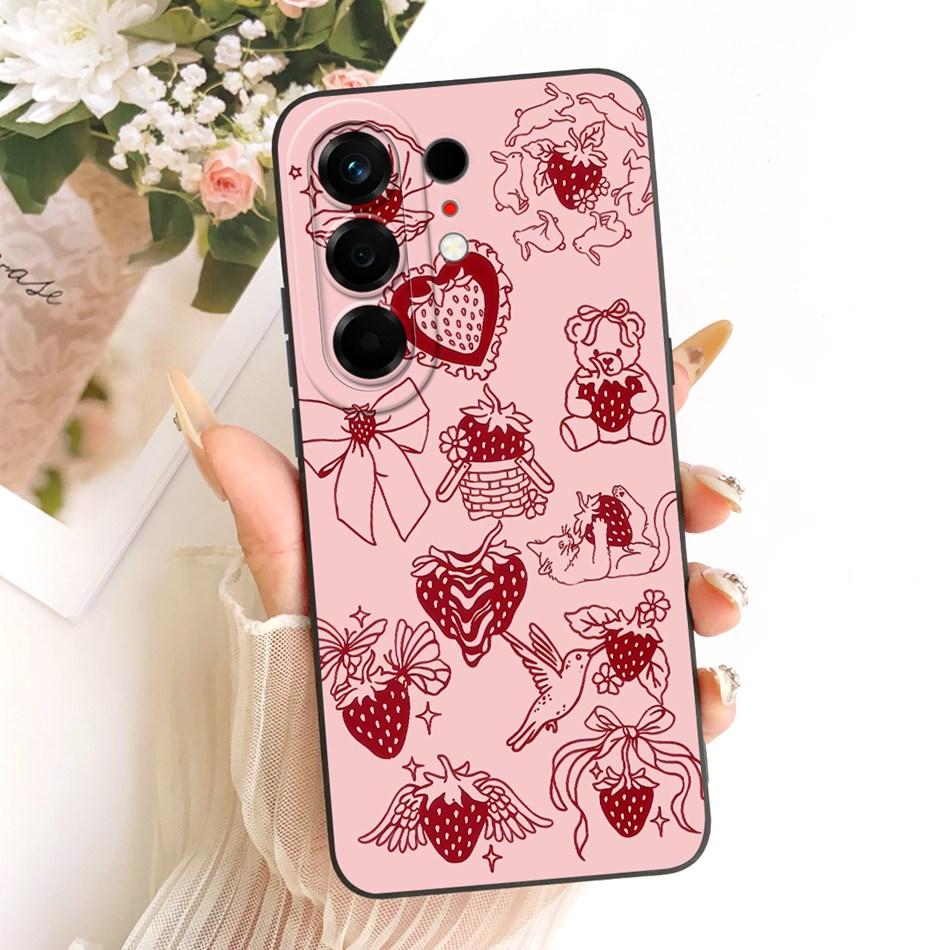 For Tecno Camon 50 Pro 4G CN5c Cute Cat Flower Cartoon Phone Case For Tecno Camon 50Pro 4G Soft Silicone Covers Bumpers
