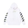 1113 Off-White 2026 Autumn and Winter New OW Fluorescent Letter Arrow Pullover Men's and Women's Hooded Sweatshirt Sweatshirt