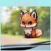 Очаровательное акриловое мультяшное украшение в виде лисы для подвешивания в автомобиль, декоративный аксессуар для транспортных средств