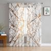 Marble Crack White Sheer Curtains Living Room Window Tulle Curtains For Bedroom Kitchen Home Decoration Voile Drapes