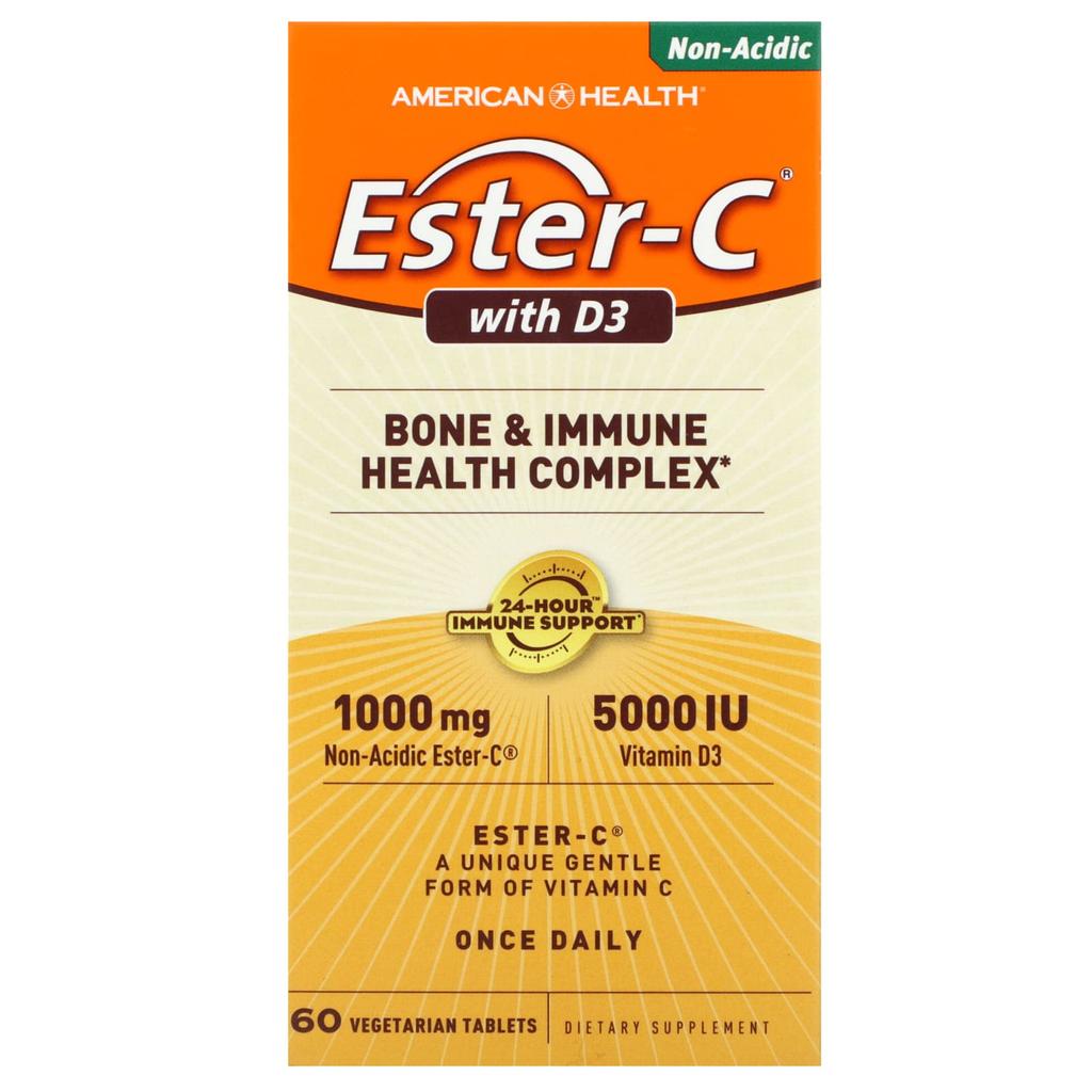 Contains Ester-C, D3, Veggie Tablets, 60 Tablets