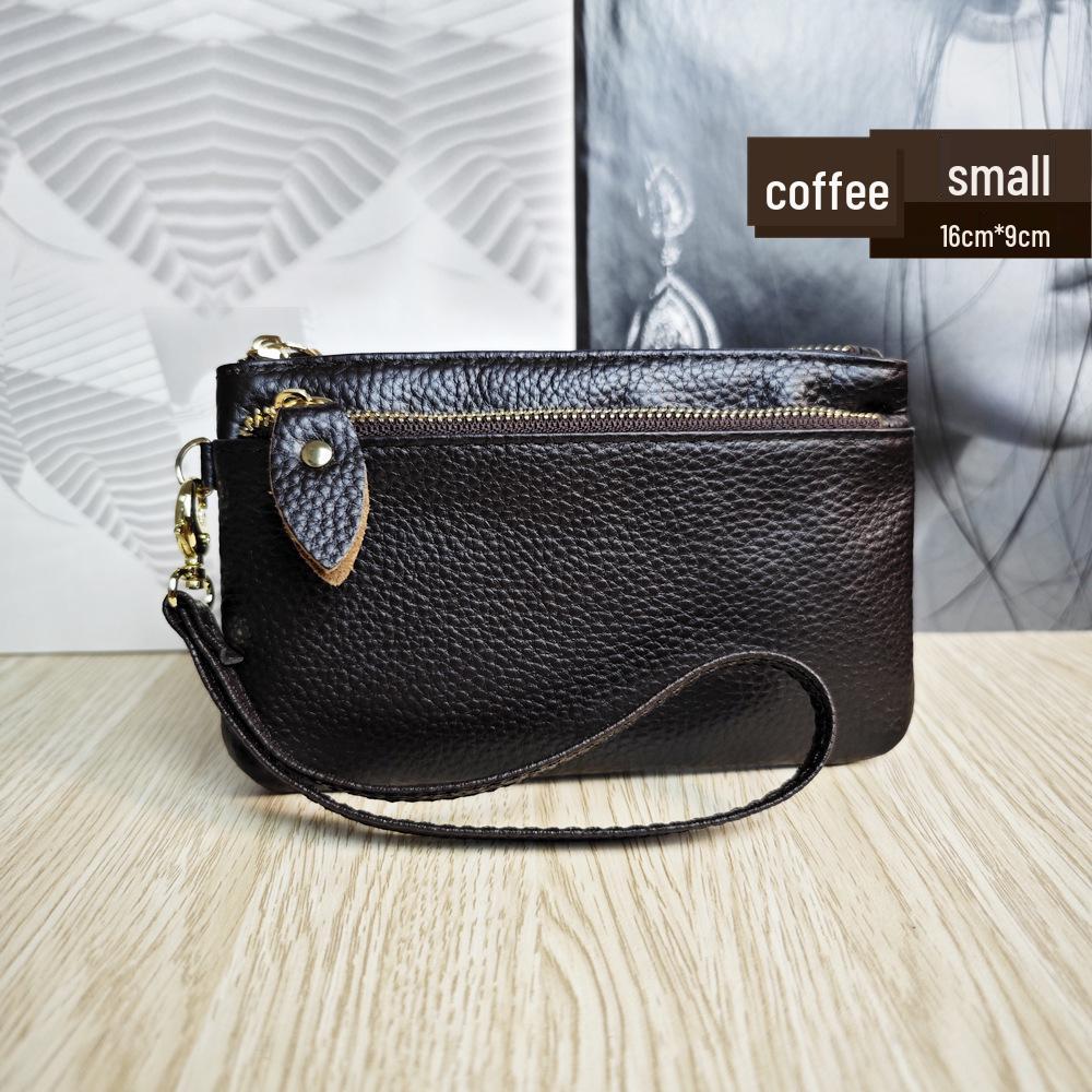 Женский многофункциональный кошелек-клатч на запястье из натуральной кожи в корейском стиле