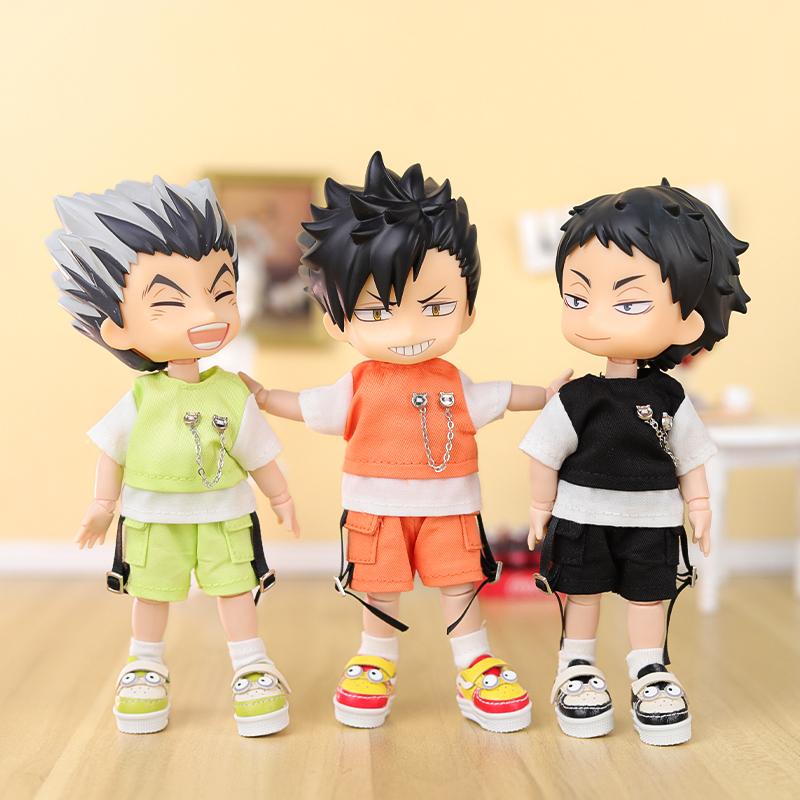 OB11 Baby Clothes Color Matching Chain Set Doll Suit For Ob11 1/12 Doll Outfit Daily Casual Accessories For Children Diy