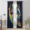 Sporty Astronaut Skateboard Window Curtains for Living Room Bedroom Curtain Modern Kitchen Blinds Drapes Curtains