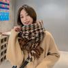 Houndstooth Plaid Ins Scarf Women's Autumn and Winter New Korean Version Versatile Student Shawl Warm Scarf Men's Trend