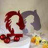 Horse Head Sculptures Mould Easy To Demould Silicone Mold Girl Silhouette Ornament Making Mould for  Enthusiasts