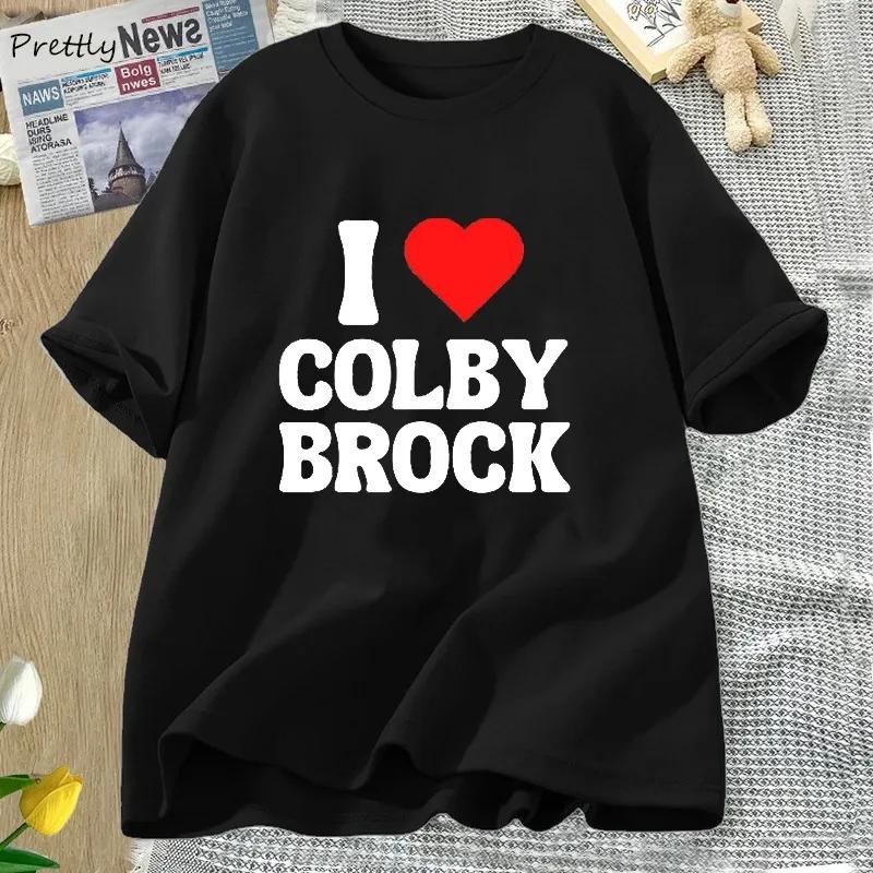 Мужские футболки I Love Herat Colby Brock Sam Colby, хлопковая мужская футболка с короткими рукавами, повседневная эстетичная одежда 90-х, рубашка в стиле бебидолл