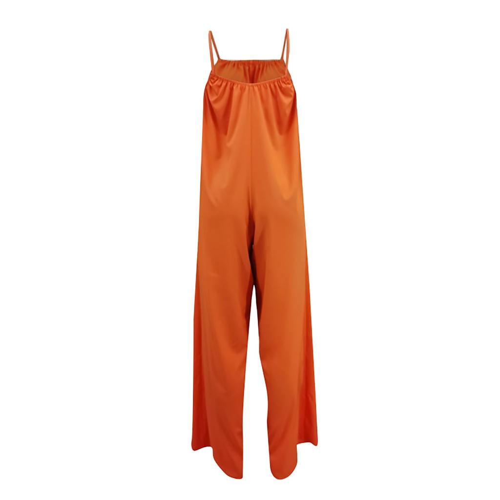 Женский комбинезон больших размеров, комбинезон с широкими штанинами, сексуальный комбинезон на бретельках, комбинезон для летних каникул