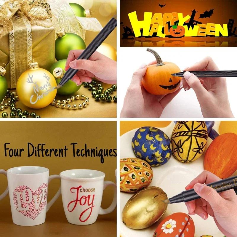 12/24/36-цветные акриловые пастельные ручки с двойным наконечником, маркеры-кисти для ткани, холста, керамики, металла, для граффити и других художественных работ. Канцелярские товары.