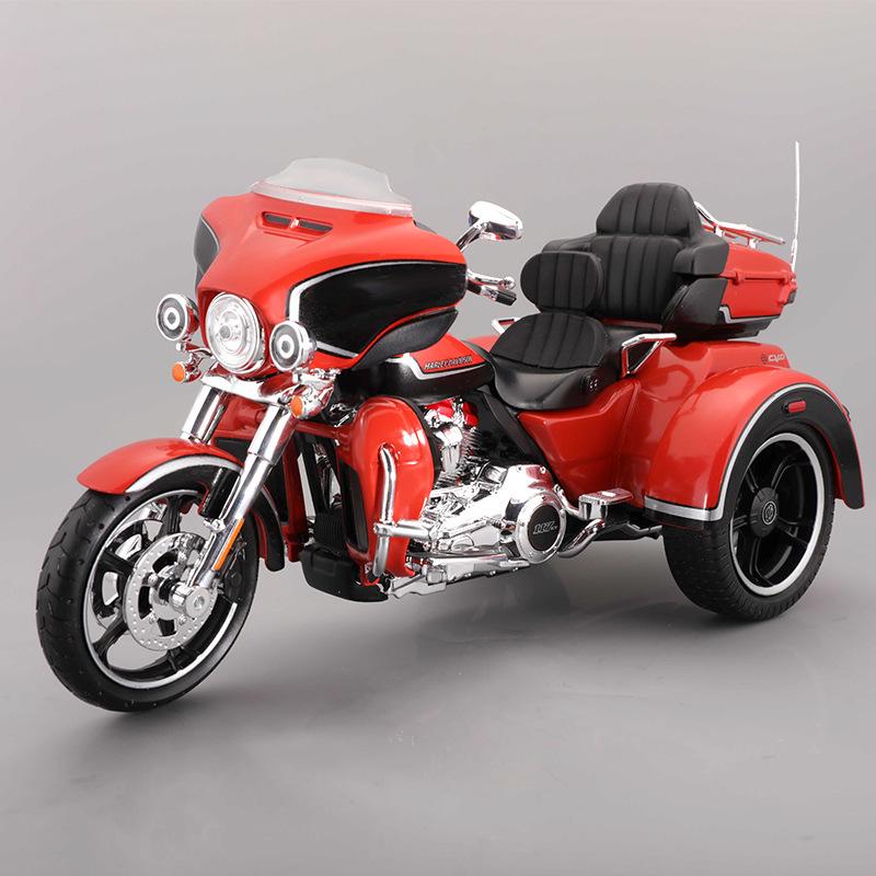 1:12 Meichitu Harley-Davidson Three-Wheeled Motorcycle Model Display Toy.