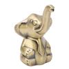 Elephant Statue Zinc Alloy Vintage Metal Glod Finish Padded Base Decorative Practical Rings Holder