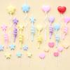 New Birthday Cake Candle Ins Style Retro Love Five-pointed Star Twist Candle Colorful Cartoon Balloon Candle