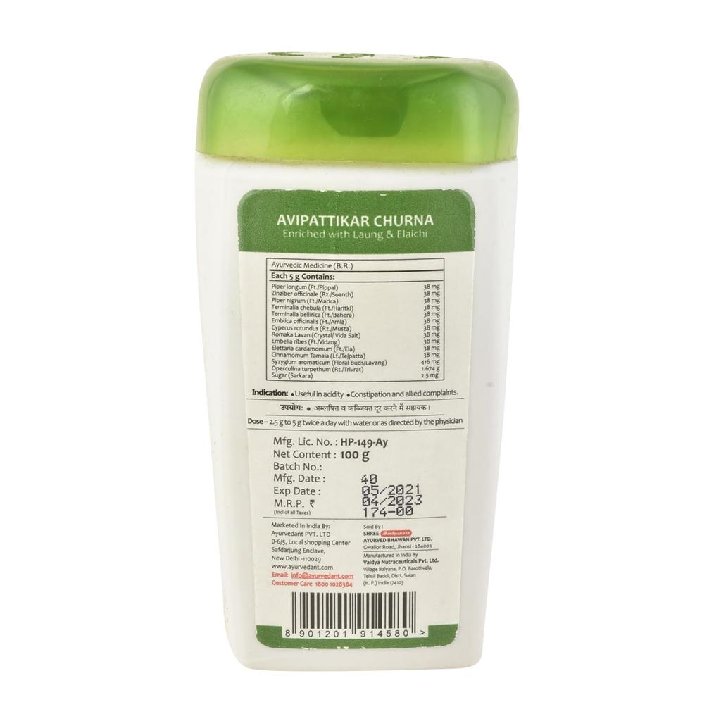 Baidyanath Ayurvedant Avipattikar Churna 100g Herbal Digestive Supplement For Gastric Comfort And Acid Balance Support