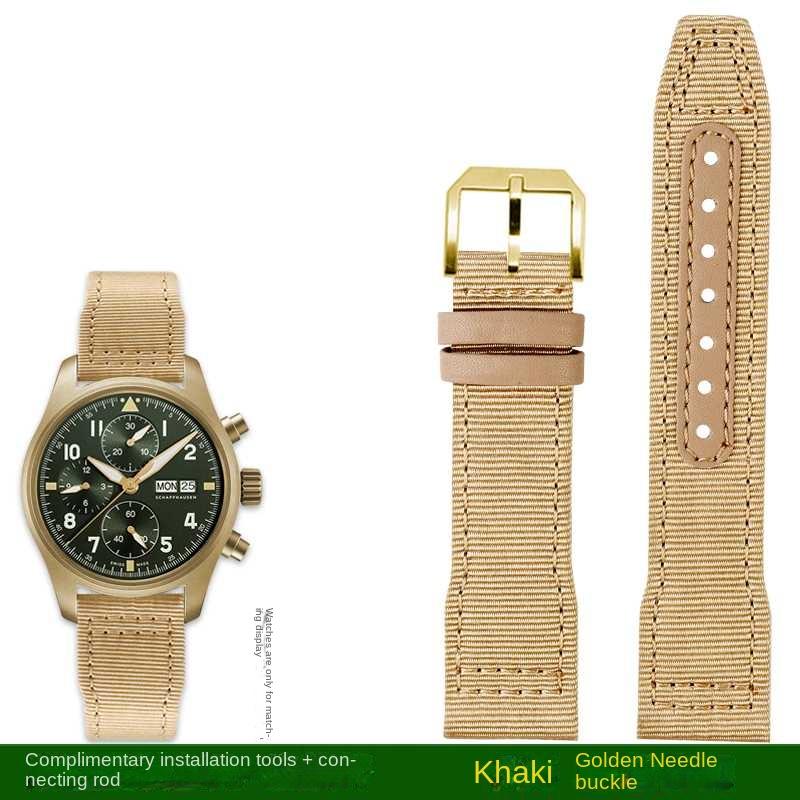 20мм 21мм 22мм Нейлоновый ремешок для часов для IWC Universal Pilot Mark 18 Spitfire Fighter Portugal Series Канвасовый ремешок для часов Браслет