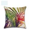 Luxurious 18'' Green Tropical Plant Pillow Case Cotton Sofa Cushion Cover Decorative