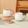 Креативные и простые английские керамические чашки с КРЫШКАМИ, парные кружки, высокий уровень внешнего вида, кофейные чашки, чашки для свежей и чистой воды, чашки для молока