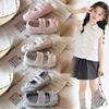 Girls' bow-knot princess shoes, new spring/summer collection, soft-soled flats, fashionable mesh and breathable leather shoes for children, available