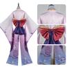 Shogun Raiden Ei Makoto Beelzebul Косплей кимоно костюм парик комплект платье горничной женский костюм на Хэллоуин
