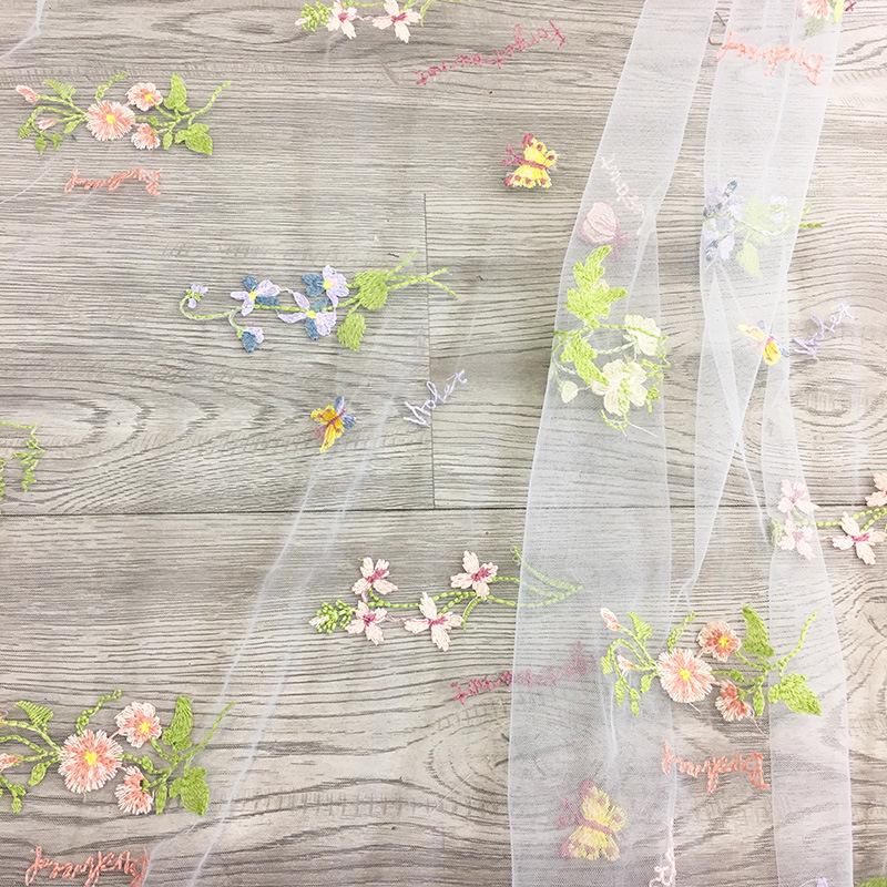 Европейское вышитое многоцветное цветочное тюлевое свадебное платье