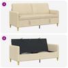 Cream Storage Sofa 172 x 78 x 87 cm Polyester
