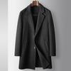 Autumn and Winter Medium and Long Suit Collar Handmade Wool Trench Coat Youth Business Double-sided Woolen Jacket