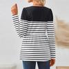Женская повседневная модная рубашка с длинным рукавом, полосатая туника