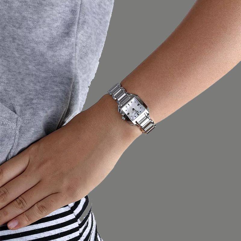 Tissot Женские часы T LADY T Wave с кварцевым механизмом 23,6 мм 23,6 мм Белый циферблат Корпус из нержавеющей стали T02.1.285.74
