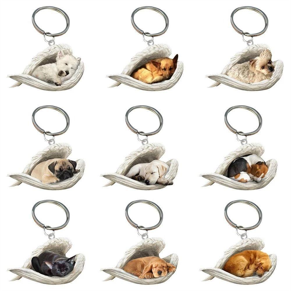 Pet Keychain Jewelry Gift Keyring For Women Car Keyring Dog Pendant Dog Key Chains Animal Keychain