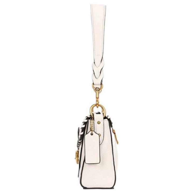 Coach Jade 25 Removable Shoulder Strap Leather Crossbody Handbag Women handbags White F91025-OLCHK