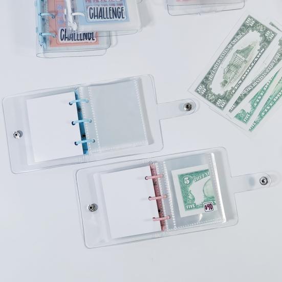 Книга для экономии денег, клейкая пряжка для кошелька, водонепроницаемая, устойчивая к разрывам ПВХ-папка, привлекательный продукт для экономии денег
