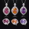Jewelry Simulation Bird'S Nest Cut Color Treasure High-End Jewelry Set Main Stone 15 * 20-13 * 18