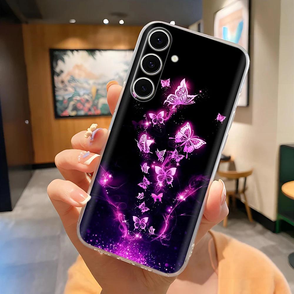 A14 Чехол для Samsung Galaxy A14 Чехол Милый Цветок Прозрачный ТПУ Мягкий Силиконовый Чехол-накладка для Samsung A14 5G GalaxyA14 A 14 Чехлы для телефона