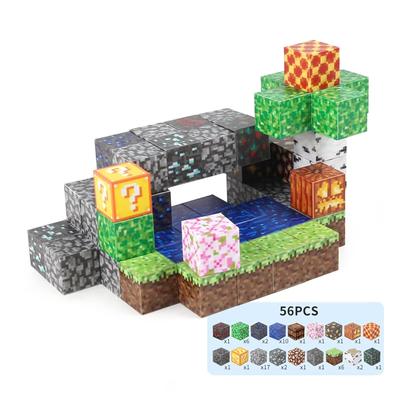 Vexolite Магнитная 3D развивающая игрушка для начальной школы, день рождения, дошкольное учреждение, поступление, выпуск, Рождество, блоки, пазл в стиле Minecraft, студенты,