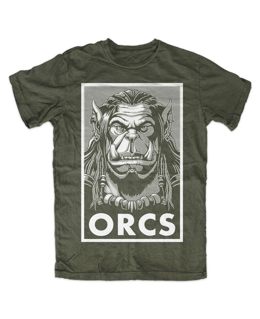 Orc Premium T-Shirt Oliv Gamer Horde Movie Kult Geek Nerd Style