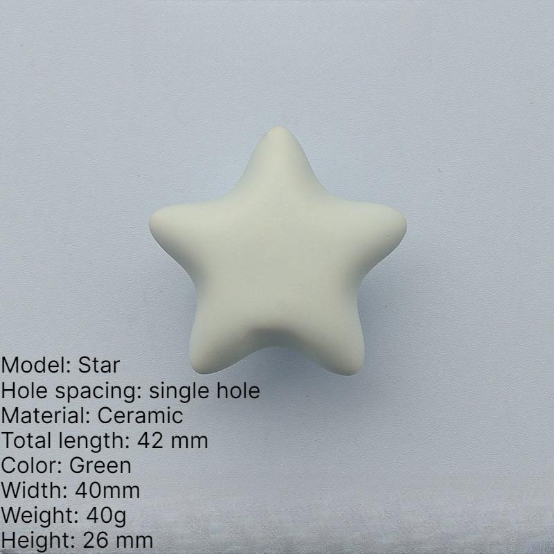Matte Color Cloud Star Cabinet Knob Cute Cartoon Anti‑Collision Handle For Kids Room Wardrobe Drawer