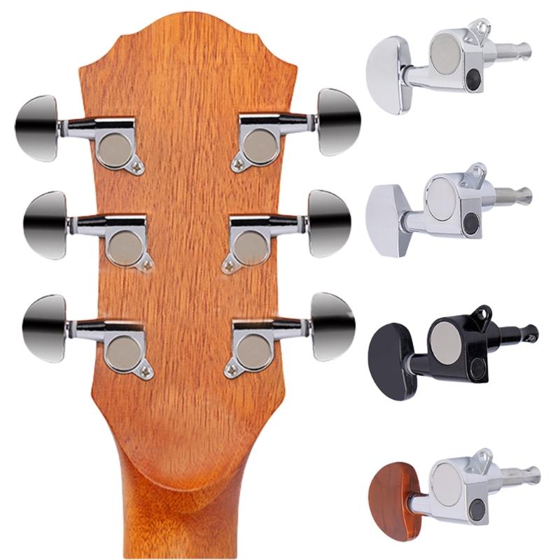 6Pcs Sealed Guitar Tunings Pegs 3 Left 3 Right Guitar Machine Heads Knobs Tuner Replacement Guitar Accessories