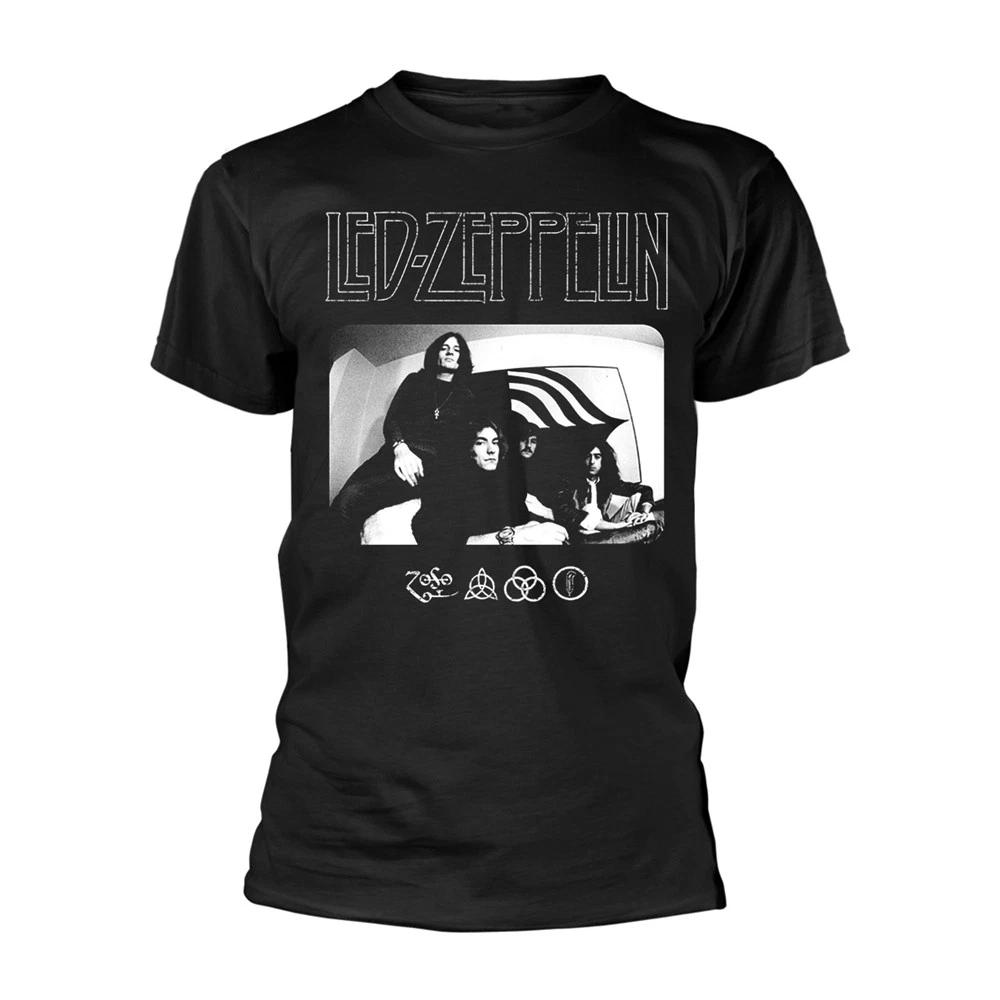 Led Zeppelin Икона Логотип Фото Официальная Футболка Мужская