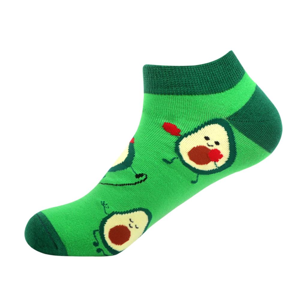 Men's Quality Business Ankle Socks Casual Novelty Graffiti Food Geometric Lattice Colorful Summer Happy Combed Cotton Short Sock