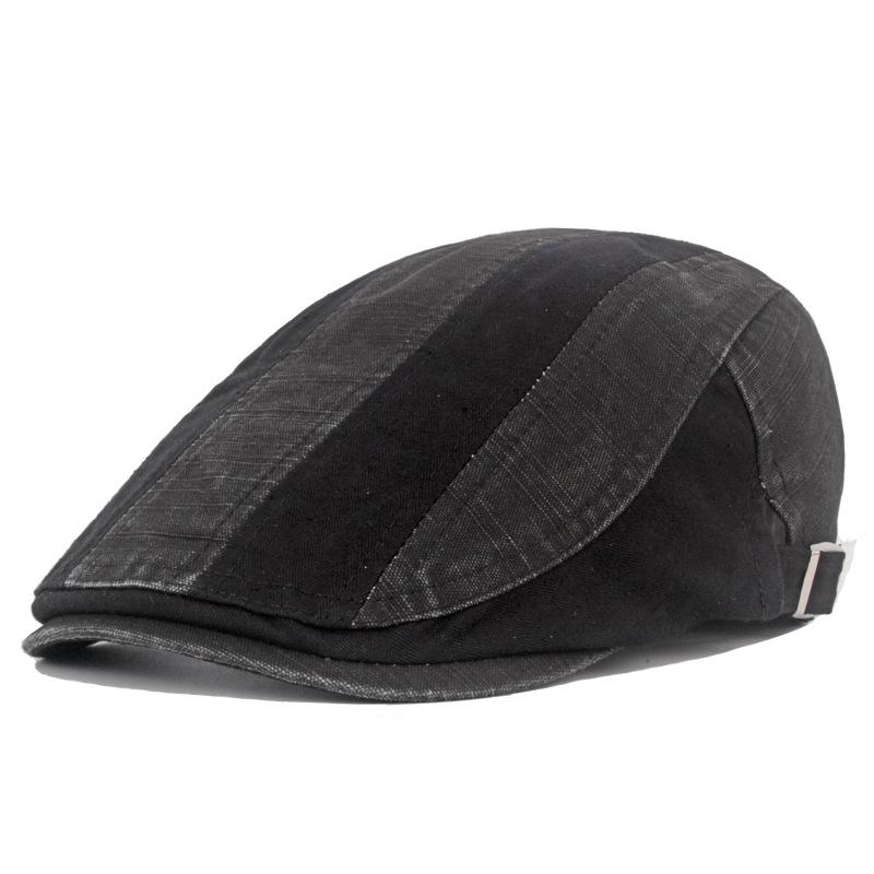 Мужской берет, хлопковая лоскутная кепка, весенне-летняя шляпа от солнца, регулируемая передняя кепка