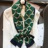 Light Luxury Fashion Astrolabe Silk Silk Scarf Spring and Autumn Medium and Long Mulberry Silk Streamer Holiday Gift Scarf Women