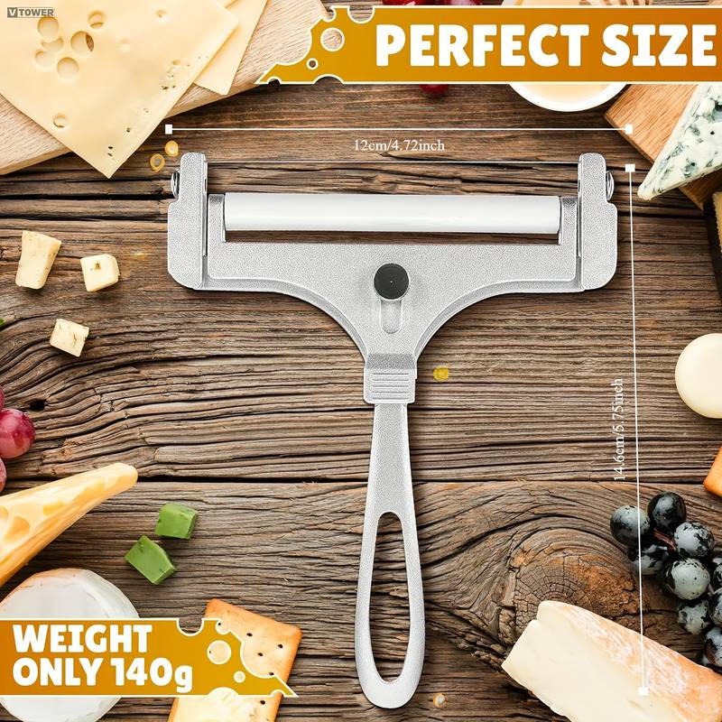 1PCS Stainless Steel Cheese Slicer Adjustable Thickness Butter Cutter Soft and Semi-Hard Kitchen Cooking Tools Cheddar Gadgets Grater