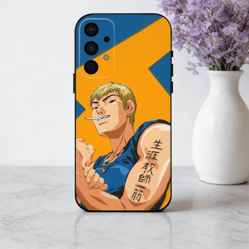 Чехол для телефона G-GTO-Onizuka T-Teacher-R для Samsung Galaxy A73, A72, A71, A70, A53, A52, A51, Другие, Мягкий черный чехол