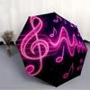 1pc Music Notes Pattern Automatic Folding Umbrella - 8-Rib Durable Iron Frame, Compact Portable for Daily Travel yy251205052
