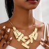 Геометрическое ожерелье в винтажном богемном стиле с преувеличенным дизайном