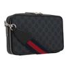 Gucci Double G Zipper Closure Calfskin Crossbody Bag Men bags Black 792456-FADJA-1042