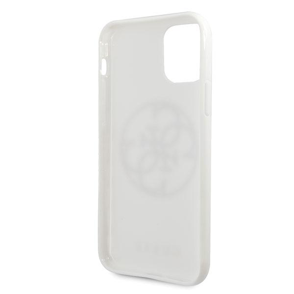 Guess Guhcn65Tpuwhglg Iphone 11 Promax White/White Hard Case Glitter 4G Circle Logo