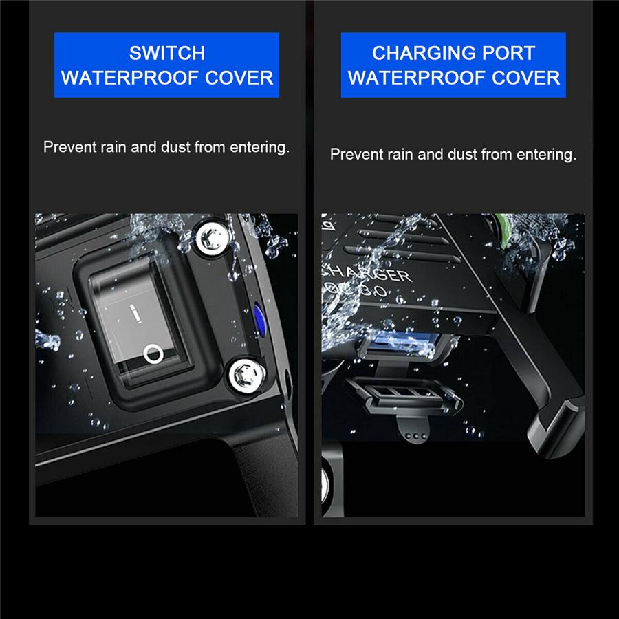 Motorcycle Scooter Phone Holder Qc3.0 Usb Fast Charger Handlebar Mount